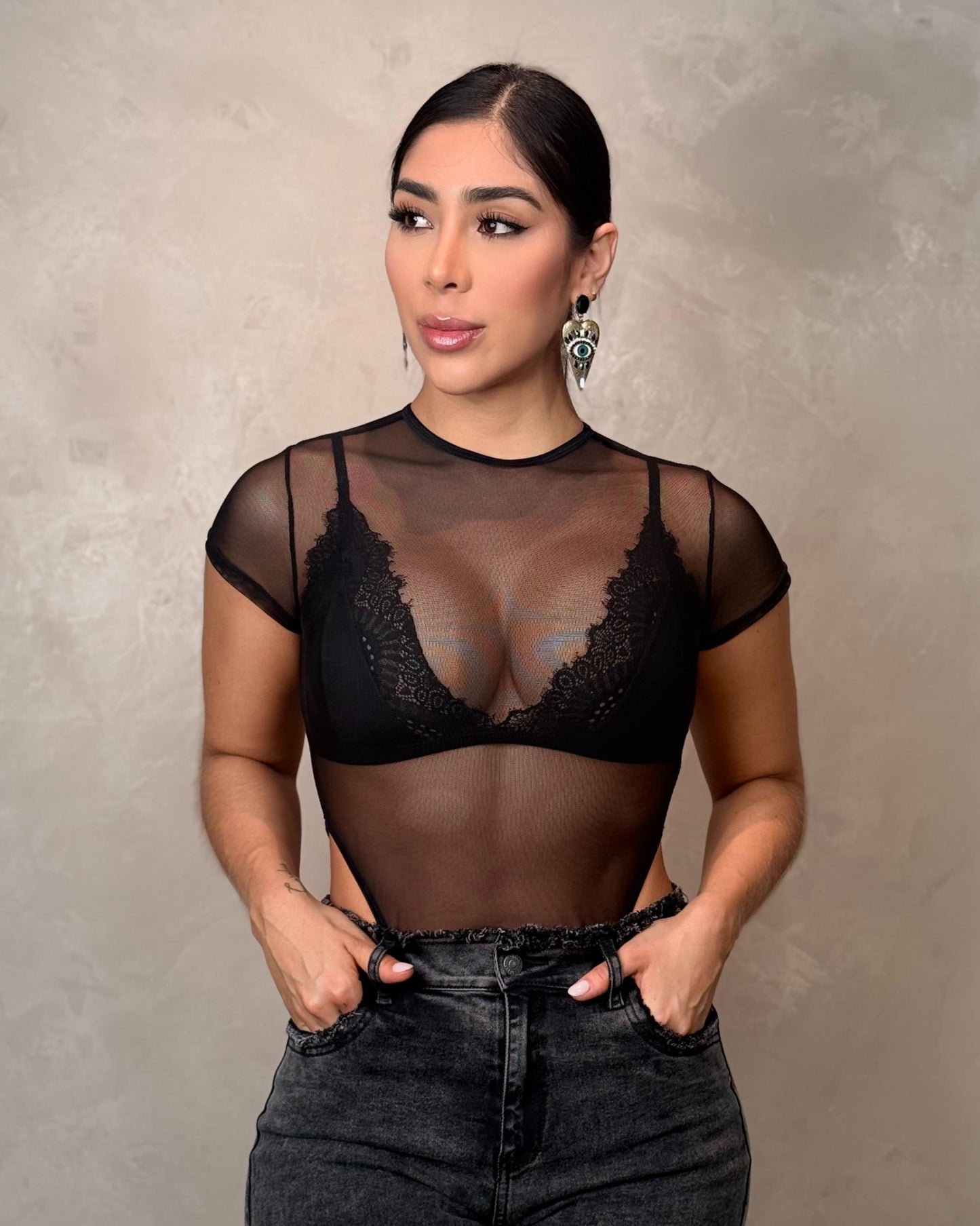 BODY MESH MISS NEGRO