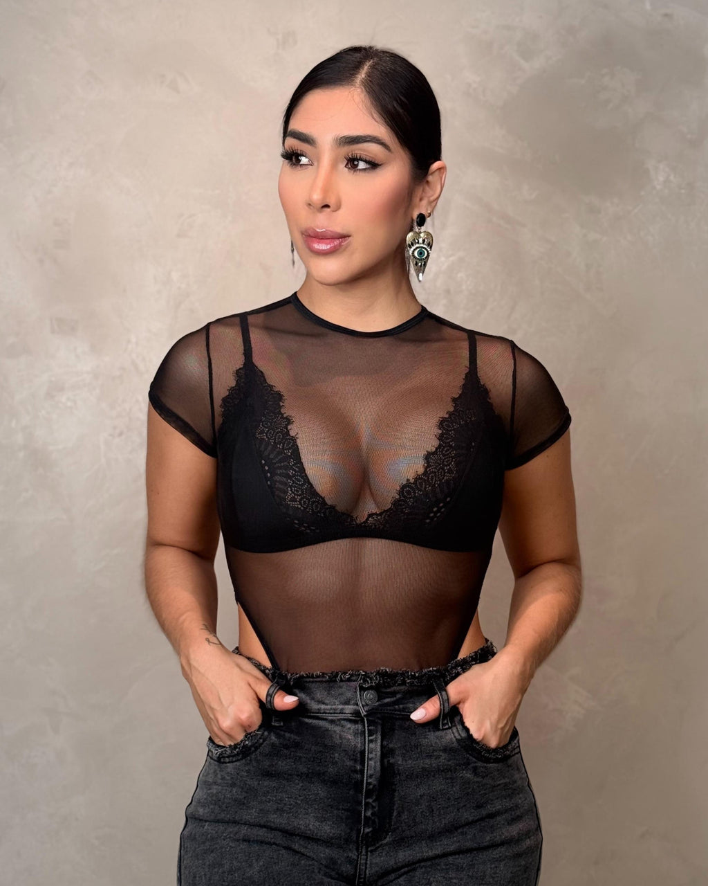 BODY MESH MISS NEGRO